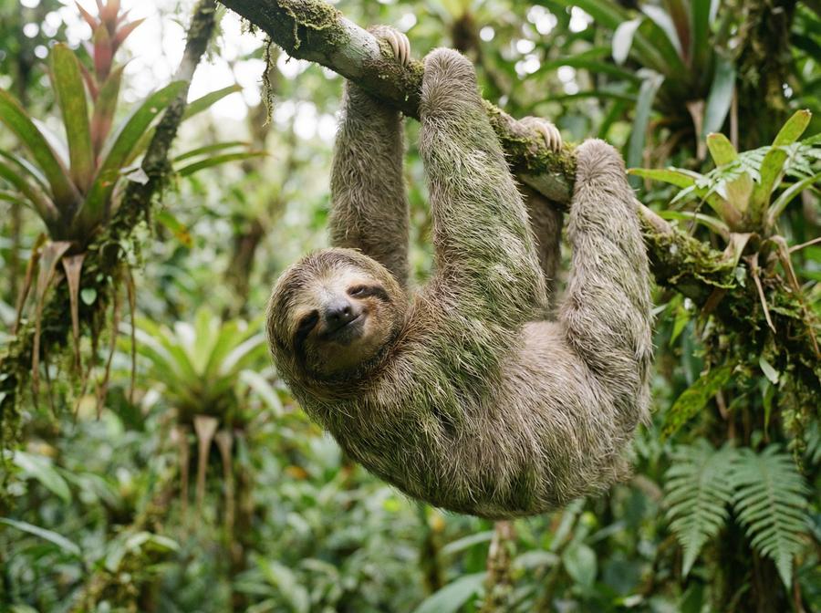 麻豆传媒树懒视频演示 三趾树懒热带雨林生活写真